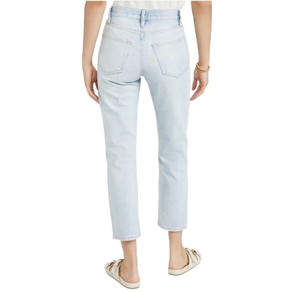 FRAME Le Original Ripped High Waist Crop Jeans, Size 32, NWT - Picture 4 of 16